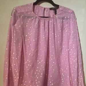 BCBGMaxAzria Pink Blouse with Gold Details